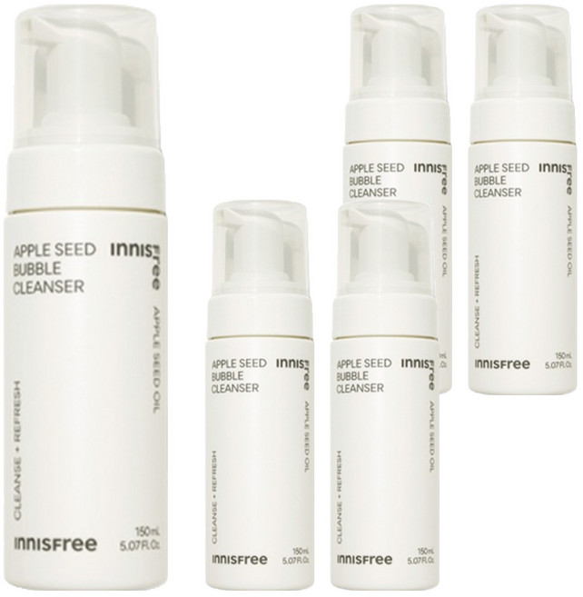 INNISFREE 蘋果籽泡沫潔面乳, 150ml, 5個