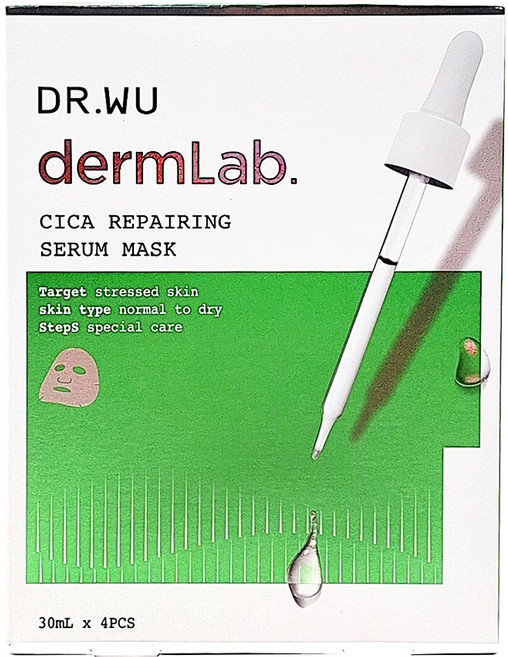 DR.WU 達爾膚 積雪草舒敏精華面膜, 4片, 1盒