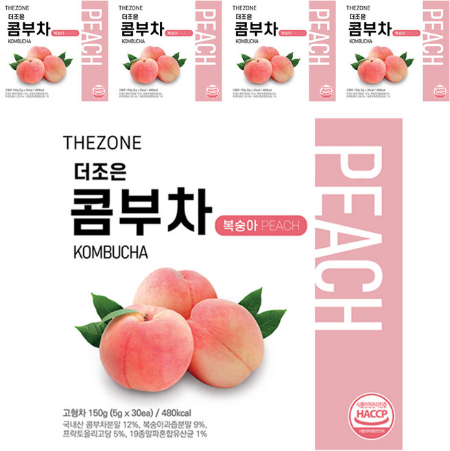 더존건강 더조은 콤부차 복숭아, 5g, 30개입, 5개