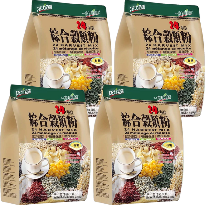 活力百匯 24種綜合榖類粉 有糖, 850g, 4包
