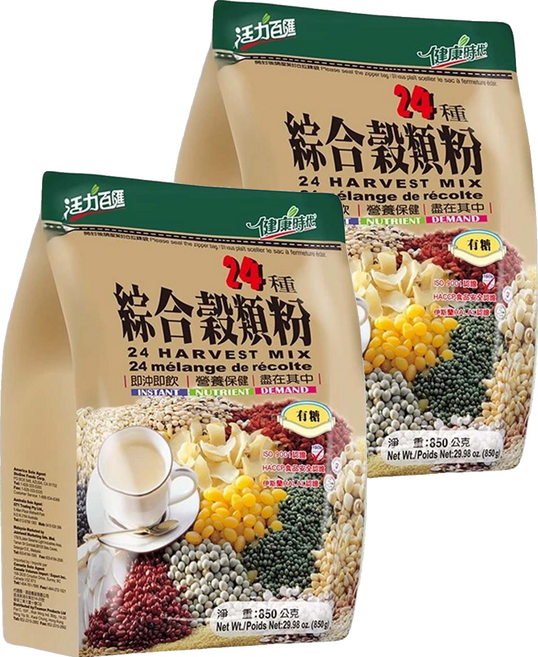 活力百匯 24種綜合榖類粉 有糖, 850g, 2包