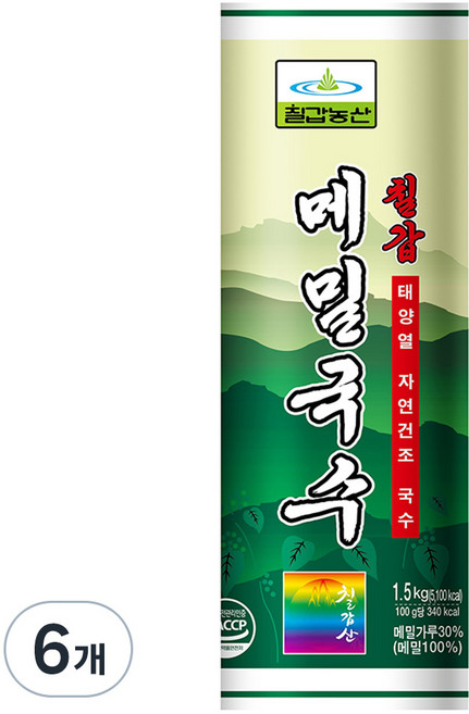 칠갑농산 메밀국수, 1.5kg, 6개