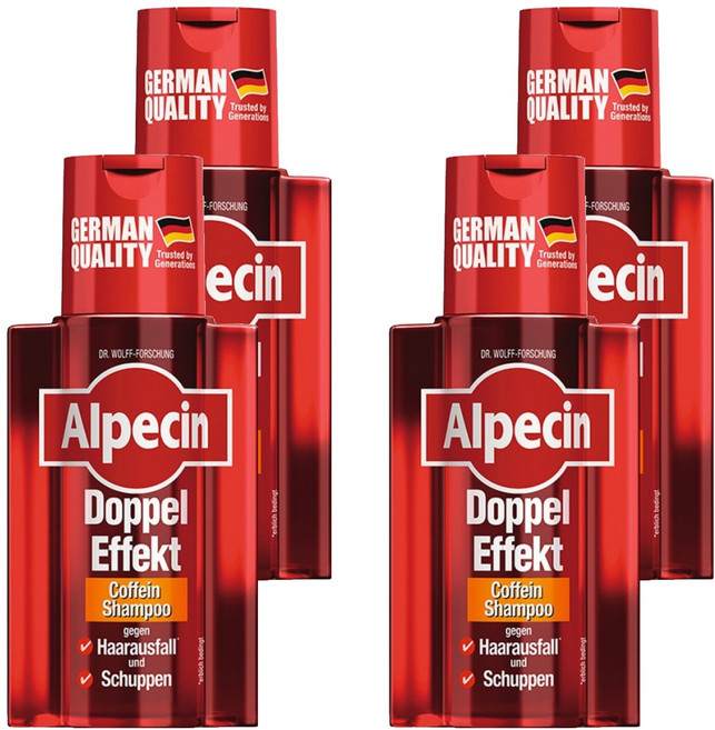 알페신 더블 이펙트 카페인 샴푸, 200ml, 4개