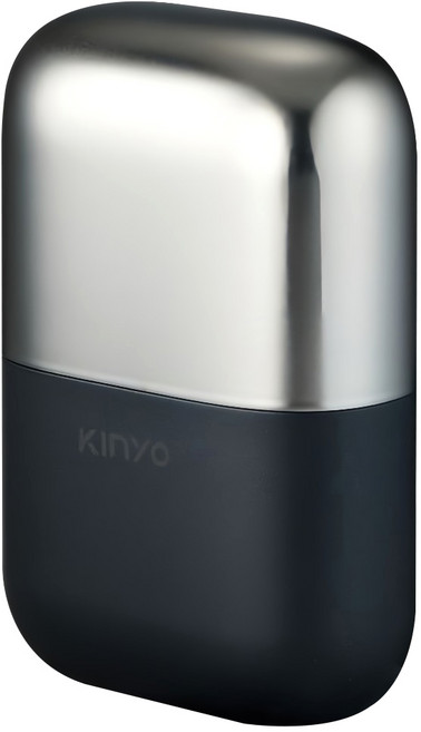 Kinyo 隨行率性雙刀頭刮鬍刀組 60 x 32 x 88mm 118g, KS-511, 黑色 + 銀色