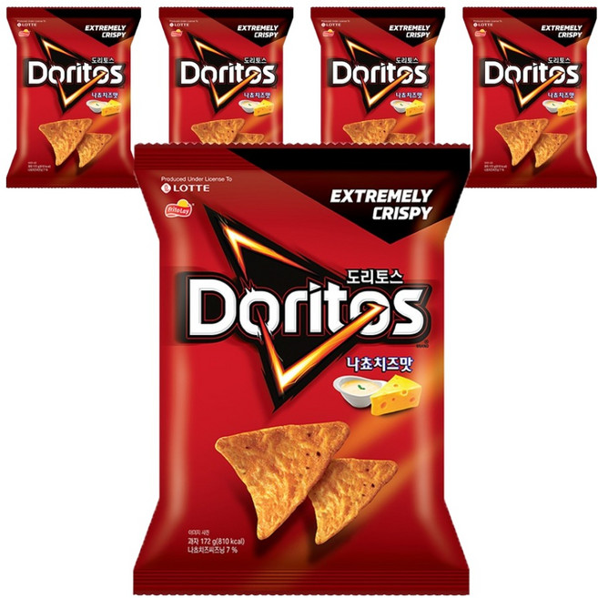 도리토스 나쵸치즈맛 과자, 172g, 5개