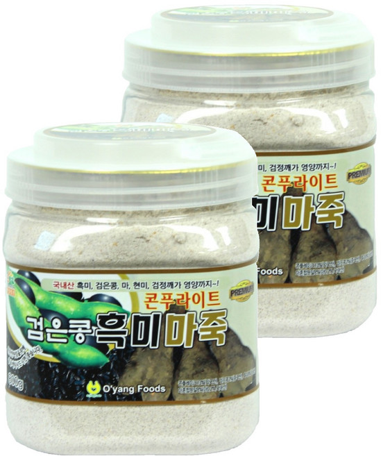 오양식품 콘푸라이트 검은콩 흑미 마죽, 800g, 2개