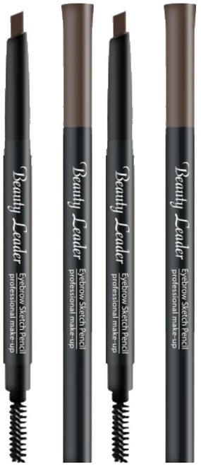 뷰티리더 아이브로우 스케치 펜슬 0.35g, 02호 회갈색, 2개 - 쿠팡