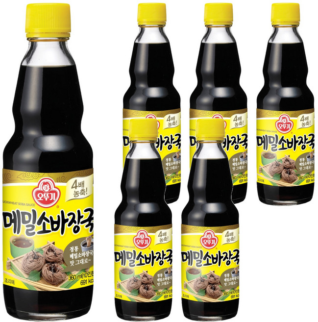 오뚜기 메밀소바장국 소스, 360ml, 6개