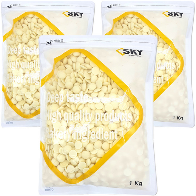 이르카 키론 화이트 코팅 초콜릿, 1kg, 3개
