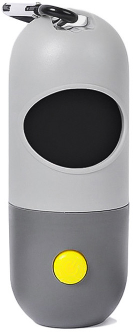 펫투비 LED 손전등 배변봉투 케이스, 그레이, 1개입, 1개