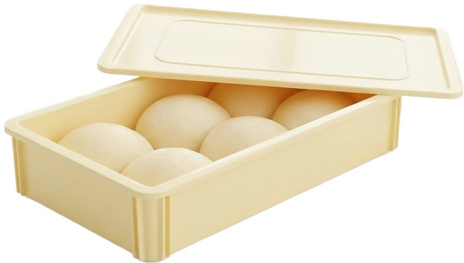 리빙메이트 국산 PP 베이커리 도우박스 + 뚜껑 세트, 1세트