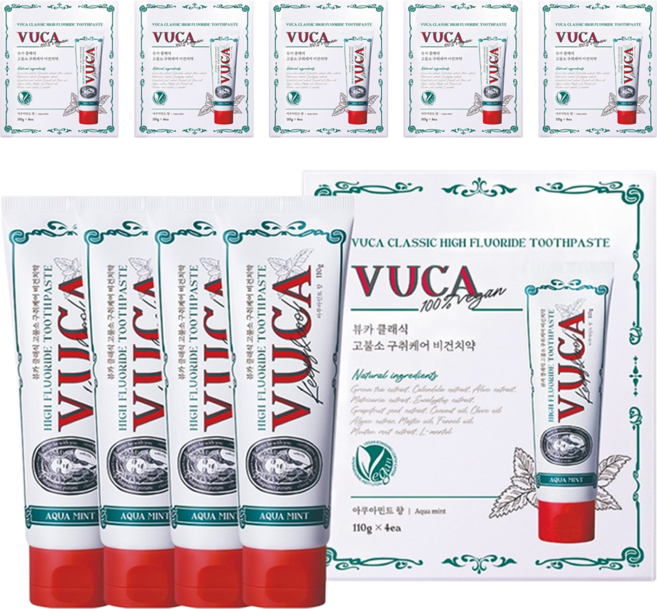 뷰카 클래식 고불소 구취케어 치약, 110g, 24개