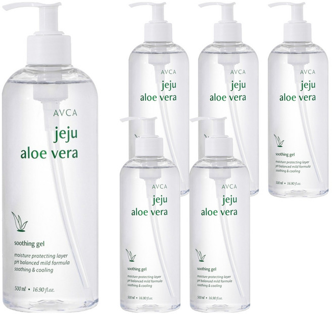 아브카 제주 알로에 베라 수딩 젤, 500ml, 6개