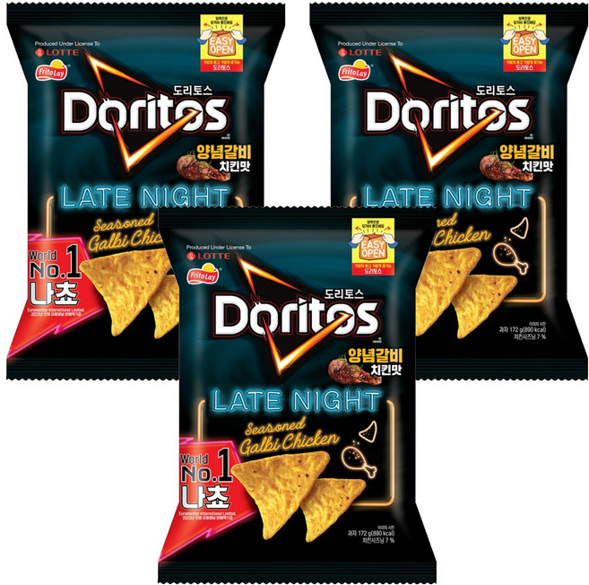 도리토스 양념갈비치킨맛, 172g, 3개