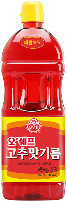 오뚜기 오쉐프 고추맛기름, 1.5L, 1개