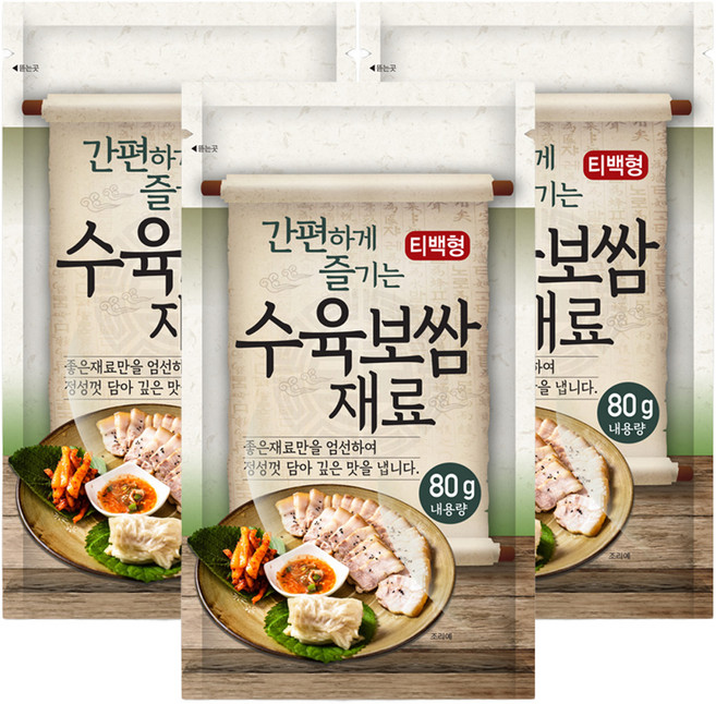 올바른상회 간편 수육보쌈재료, 3개, 80g