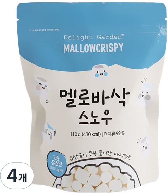 딜라잇가든 멜로바삭 스노우, 4개, 110g