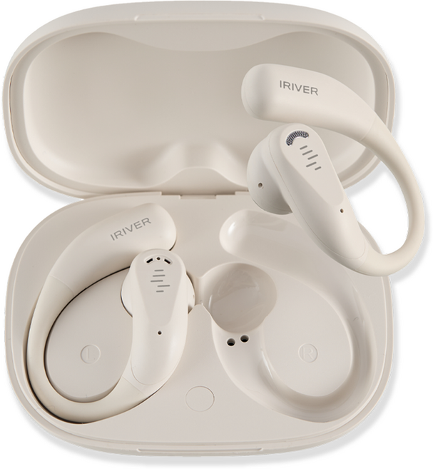 아이리버 무선 오픈형 이어폰, 아이보리, IBO-OPENBEAT3