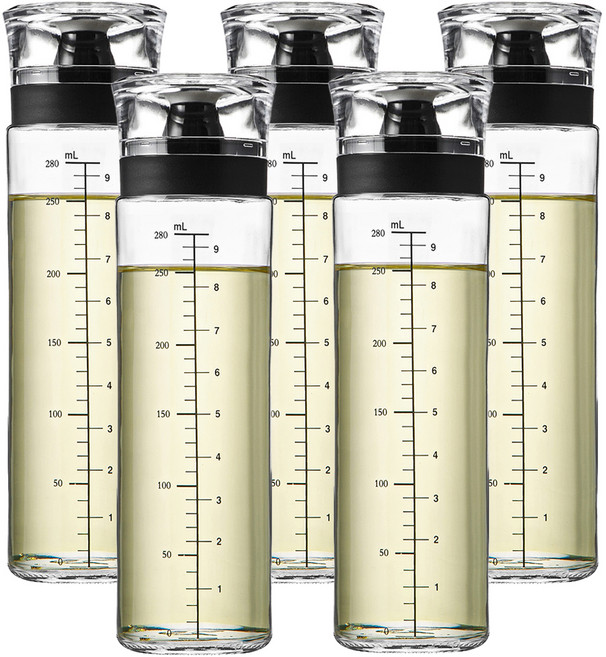 코멧 글라스 실리콘 오일병, 5개, 300ml