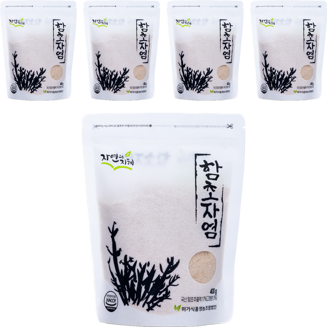 자연의지혜 함초자염, 400g, 5개