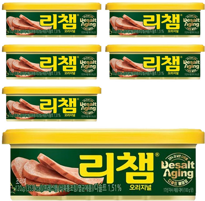 Richam 原味午餐肉罐頭, 120g, 6罐