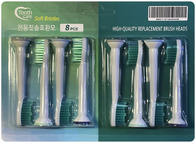 Toothcare 필립스 전동칫솔용 호환칫솔모 성인용 8p, 1개