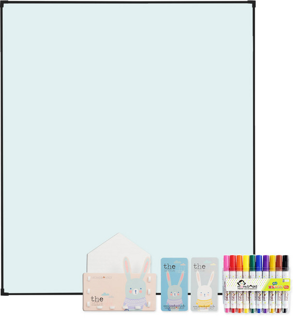 맘스보드 제제 미뇽 블랙 자석학습보드 + 베이직 3종세트 리틀래빗 + 기프트 세트 랜덤 발송, Pepper Mint, 1개