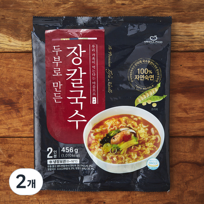 한둘푸드 두부로 만든 장칼국수 2인분, 456g, 2개