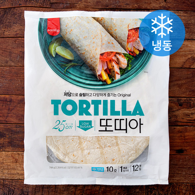 삼립 또띠아 10호 (냉동), 62g, 1개, 12개입