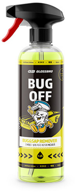 글로스브로 버그오프 차량용 벌레 자국 제거제, 500ml, 1개