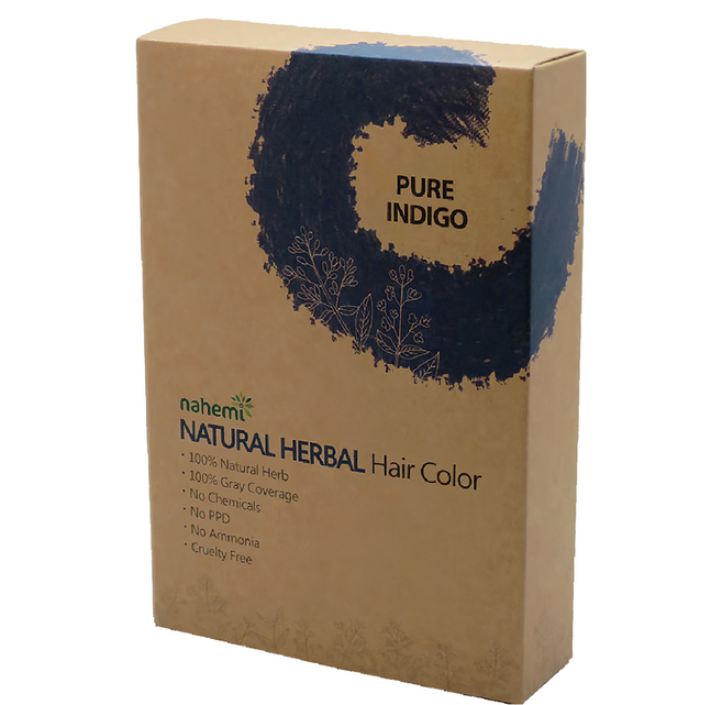 nahemi 娜禾蜜 草本增色護髮粉 100g- 遮蓋灰白髮 無化學 無PPD 無阿摩尼亞, 靛紫藍, 1盒