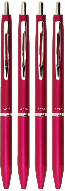 PILOT 百樂 輕油筆 300型 BAC30EFCR, 透明紅, 4支