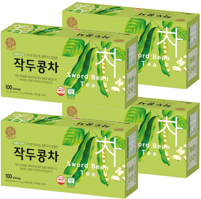 우리차 작두콩차, 1g, 100개입, 4개