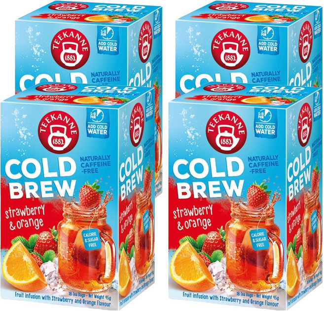 티칸 콜드브루 스트로베리 앤 오렌지, 2.5g, 18개입, 4개