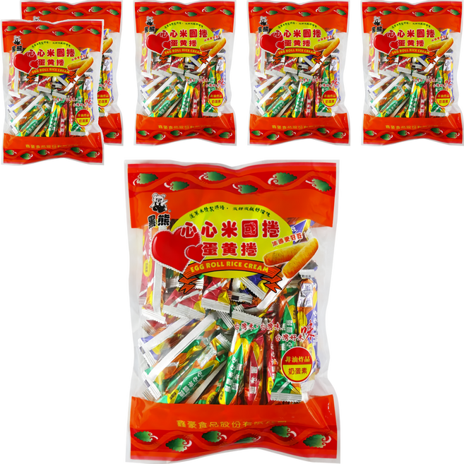黑熊 心心米國捲 蛋黃捲, 250g, 6袋