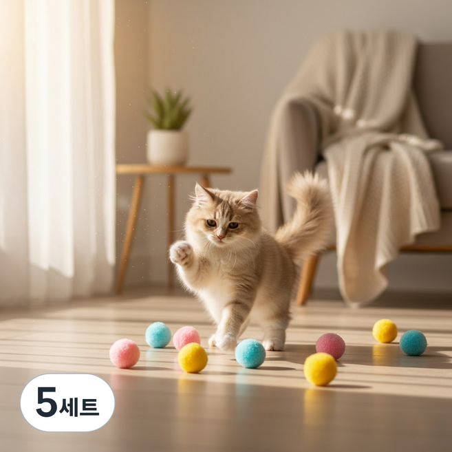케리빙 고양이 볼 10종 세트 3cm, 랜덤 발송, 5세트