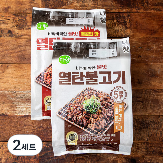 다향 열탄 오리 불고기 불고기맛 400g + 매콤한맛 400g, 800g, 2세트