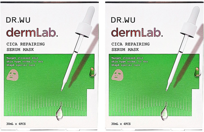 DR.WU 達爾膚 積雪草舒敏精華面膜, 4片, 2盒