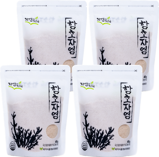 자연의지혜 함초자염, 400g, 4개
