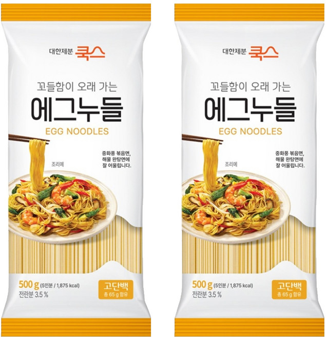 대한제분쿡스 에그누들, 500g, 2개