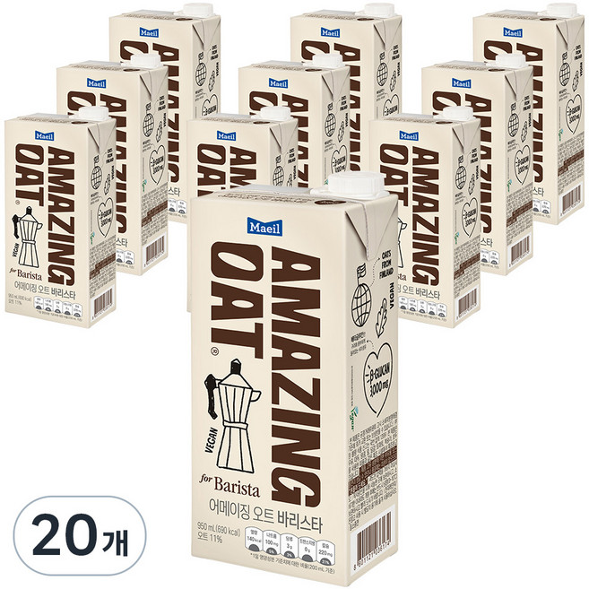 매일유업 어메이징 오트 바리스타, 950ml, 20개