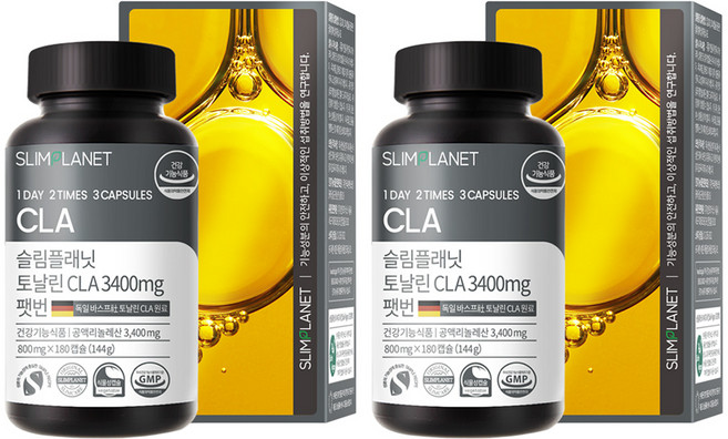 슬림플래닛 토날린CLA 3400mg 팻번, 180정, 2개