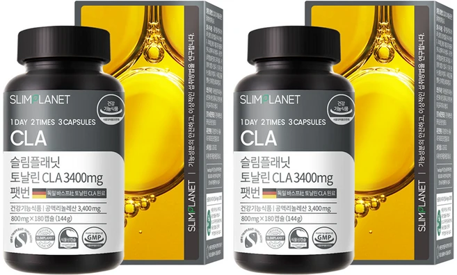 슬림플래닛 토날린CLA 3400mg 팻번, 180정, 2개 - 쿠팡