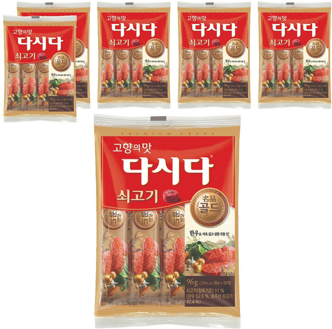 다시다 골드 쇠고기, 96g, 6개