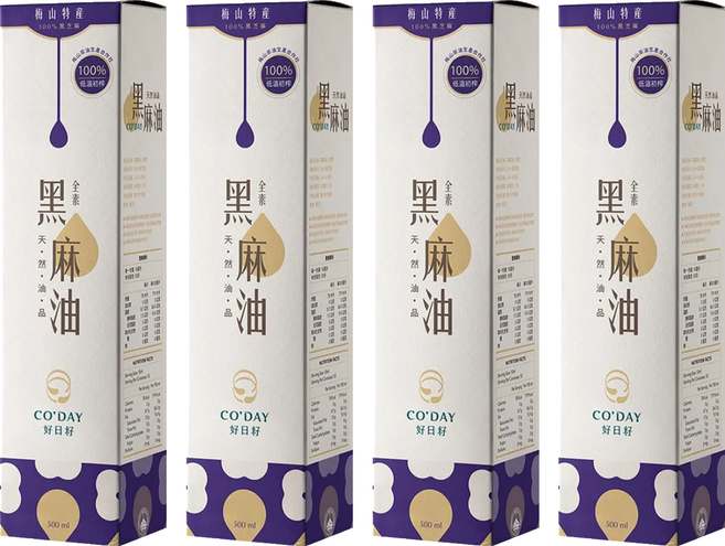 CO'DAY 好日籽 梅山茶油合作社 黑麻油, 500ml, 4瓶