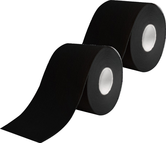 Flowers 花芊 Kinesiology tape 肌肉運動膠帶 黑色, 1入, 2捲
