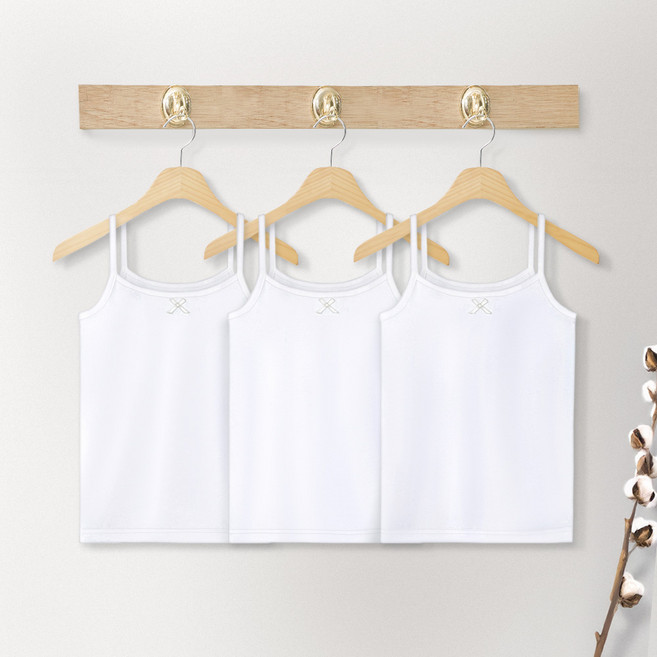 트라이 오가닉 여아 캐미솔 3p