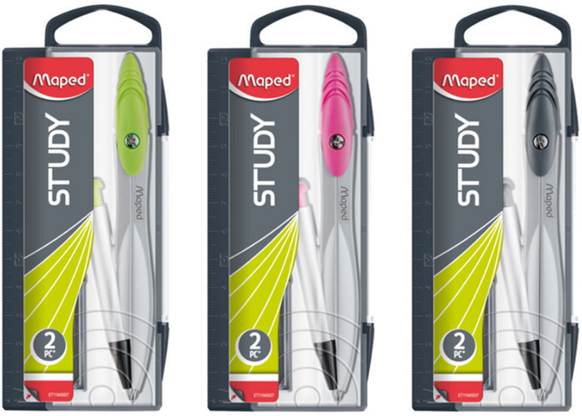 마패드 스터디 샤프식 컴퍼스 세트 랜덤발송, 3개