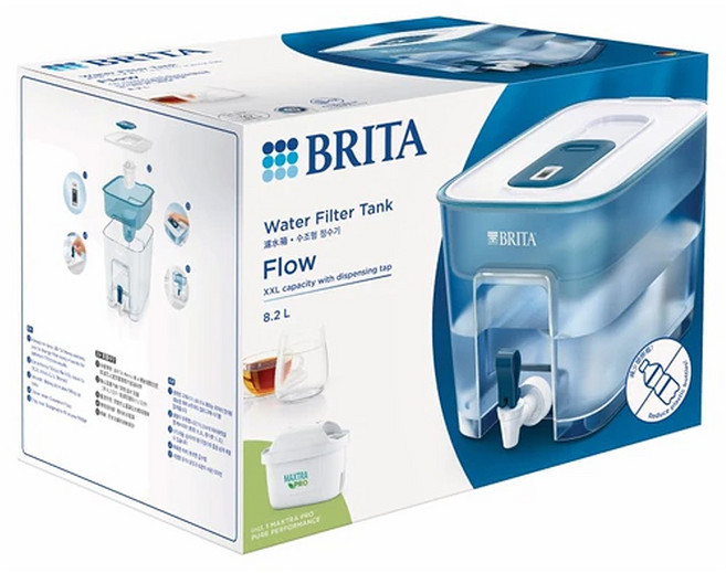BRITA 濾水壺 8.2L, Blue, 1個, Flow