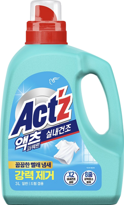 액츠 퍼펙트 실내건조 액상세제 본품, 3L, 1개
